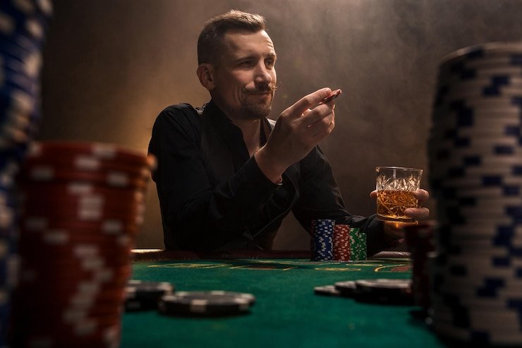 Tampilan meja dealer langsung rute 303 dengan blackjack dan roulette